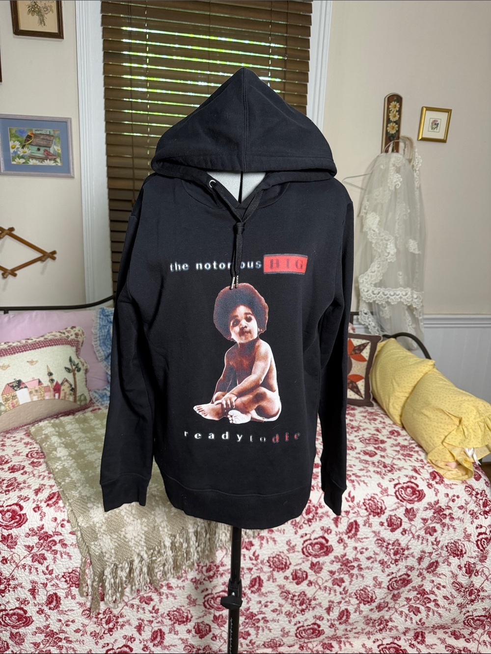 The Notorious B.I.G. 'Ready to Die' Baby Photo Black Hoodie